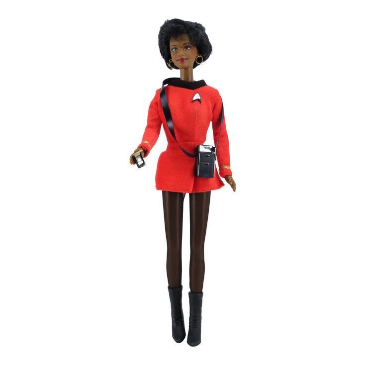 Lot 345 STAR TREK 30 YEARS AND BEYOND T.V. MOVIE 1996 Hand Painted Lieutenant Uhura Nichelle Nichols Barbie Doll