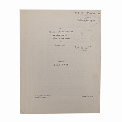 Lot #367 - Anthony Daniels Collection: Anthony Daniels' Hand-annotated Partial Revised Fourth Draft Script ### STAR WARS: A NEW HOPE (1977)