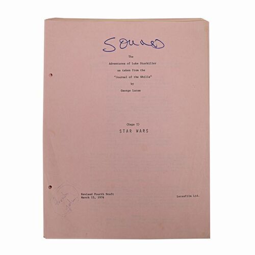Lot #368 - Anthony Daniels Collection: Anthony Daniels' Hand-annotated and Highlighted Fourth Draft Revision Script Pages ### STAR WARS: A NEW HOPE (1977)