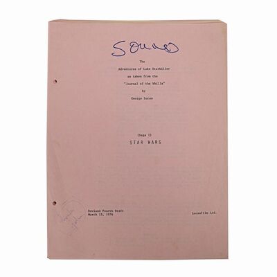Lot #368 - Anthony Daniels Collection: Anthony Daniels' Hand-annotated and Highlighted Fourth Draft Revision Script Pages ### STAR WARS: A NEW HOPE (1977)