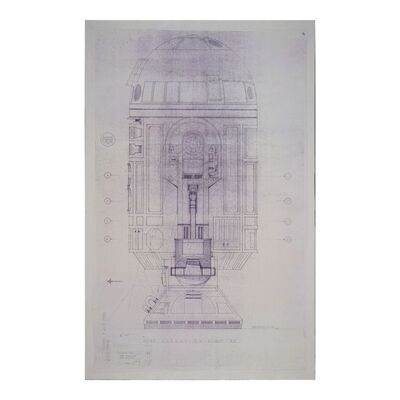 Lot #385 - Linen-Backed Full-Scale Port Elevation "Robot R2" Production Blueprint ### STAR WARS: A NEW HOPE (1977)
