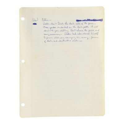 Lot #390 - George Lucas' Handwritten Darth Vader Character Notes ### STAR WARS: THE EMPIRE STRIKES BACK (1980)
