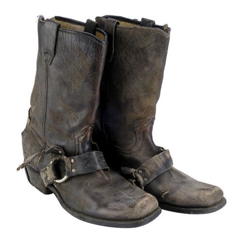 Lot #424 - The Terminator's (Arnold Schwarzenegger) SFX Motorcycle Boots ### THE TERMINATOR (1984)