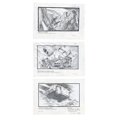 Lot #469 - Set of Three Hand-Illustrated Bug Stomper Crash Storyboards ### ALIENS (1986)