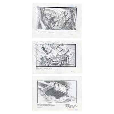 Lot #469 - Set of Three Hand-Illustrated Bug Stomper Crash Storyboards ### ALIENS (1986)