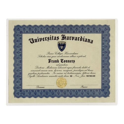 Lot #543 - Production-Made Frank Abagnale, Jr. (Leonardo DiCaprio) "Dr. Frank Conners" Medical Degree ### CATCH ME IF YOU CAN (2002)