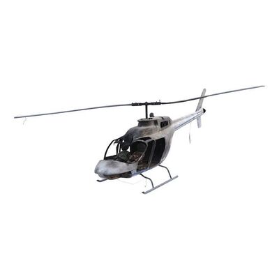 Lot #545 - Burned Bell 206 Helicopter Model Miniature ### STEEL (1997)