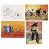 Lot #587 - Set of Three Hand-Painted Illustration Cels with Backgrounds and Hand-Drawn Line Art ### DRAGON BALL FRANCHISE (1984 - PRESENT)