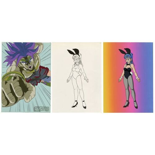 Lot #588 - Pair of Hand-Painted Illustration Cels with Backgrounds and Hand-Drawn Line Art ### DRAGON BALL FRANCHISE (1984 - PRESENT)