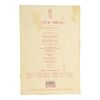 Lot #642 - Dinner Menu with Shoe Shiner's (Dar Ronge) Signage on Reverse ### THE GRAND BUDAPEST HOTEL (2014)