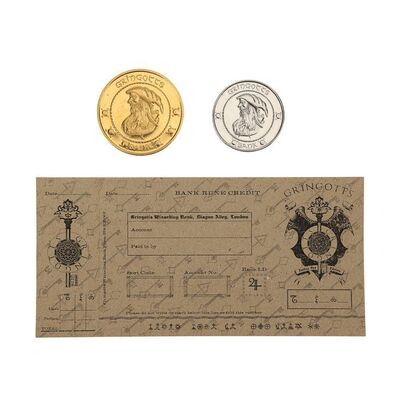 Lot #653 - Pair of Gringotts' Bank Coins with Bank Check ### HARRY POTTER AND THE SORCERER'S STONE (2001)