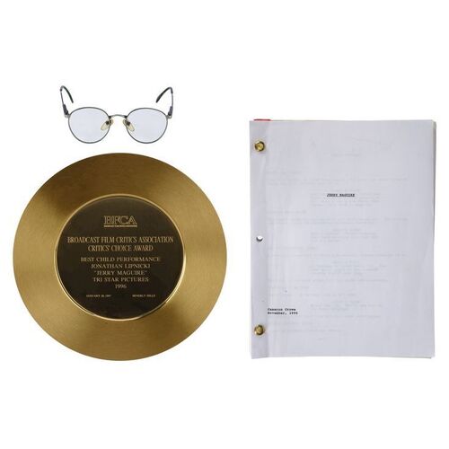 Lot #695 - Production Script, Ray Boyd's (Jonathan Lipnicki) Glasses, and Jonathan Lipnicki's Record Award ### JERRY MAGUIRE (1996)