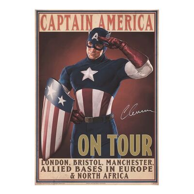 Lot #731 - Chris Evans-Autographed Promotional Tour Poster ### CAPTAIN AMERICA: THE FIRST AVENGER (2011)