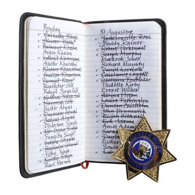 Lot #774 - Leland Gaunt's (Max von Sydow) Notebook and Sheriff Alan Pangborn's (Ed Harris) Badge ### NEEDFUL THINGS (1993)
