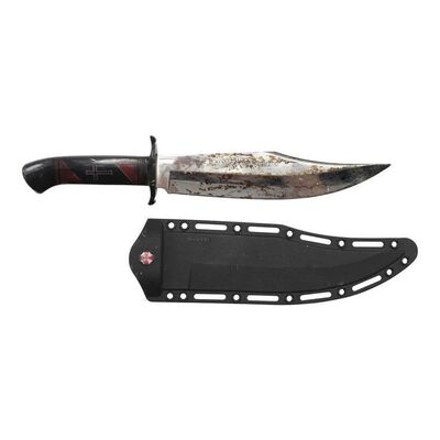 Lot #813 - Clone Alexander Isaacs' (Iain Glen) Distressed Bowie Knife and Umbrella Company Sheath ### RESIDENT EVIL: THE FINAL CHAPTER (2016)