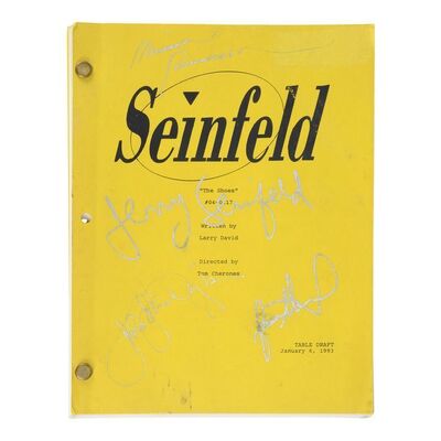 Lot #824 - Cast-Autographed "The Shoes" Script ### SEINFELD (1989-1998)