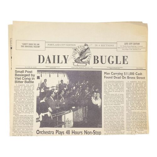 Lot #828 - Production-Made Portland Daily Bugle Newspaper Cover ### THE SHAWSHANK REDEMPTION (1994)