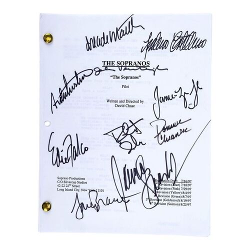 Lot #833 - Cast-Autographed Pilot Script ### THE SOPRANOS (1999-2007)