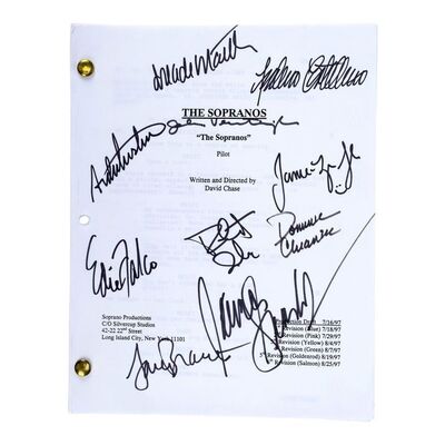 Lot #833 - Cast-Autographed Pilot Script ### THE SOPRANOS (1999-2007)