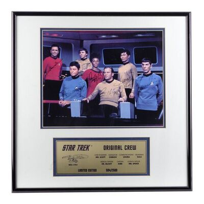 Lot #851 - Framed Limited-Edition "Original Crew" Cast-Autographed Promotional Photograph ### STAR TREK: THE ORIGINAL SERIES (1966-1969)