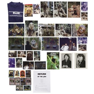 Lot #885 - Daniel J. Zormeier's Set of Unpublished Vintage Chewbacca Photographs with "Blue Harvest" Crew Shirt and Trading Cards ### STAR WARS: RETURN OF THE JEDI (1983)