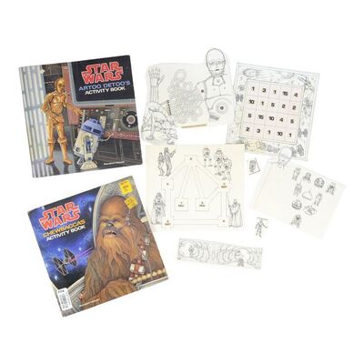 Lot #891 - Set of Hand-Illustrated Patricia Wynne Artoo Detoo and Chewbacca Activity Book Artwork ### STAR WARS: A NEW HOPE (1977)