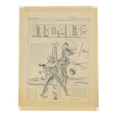 Lot #894 - William Plumb Collection: Hand-Drawn Vincent Di Fate Videogaming Illustrated Magazine Cover Concept Sketch ### STAR WARS: RETURN OF THE JEDI (1983)