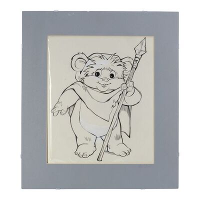 Lot #896 - William Plumb Collection: Matted Hand-Drawn Pat Paris Wicket Sketch ### STAR WARS: RETURN OF THE JEDI (1983)