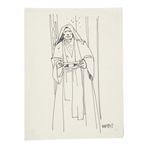 Lot #898 - William Plumb Collection: Hand-drawn Moebius Obi-Wan Kenobi Sketch ### STAR WARS: A NEW HOPE (1977)