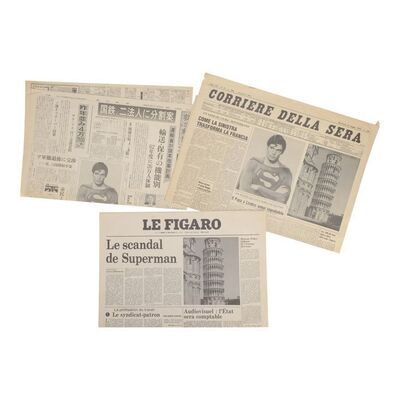 Lot #927 - Set of Three International Superman (Christopher Reeve) Newspaper Covers ### SUPERMAN (1978)