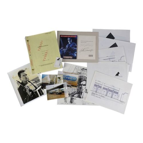 Lot #942 - Arnold Schwarzenegger-Autographed Photo with Script and Paperwork ### TERMINATOR 2: JUDGMENT DAY (1991)