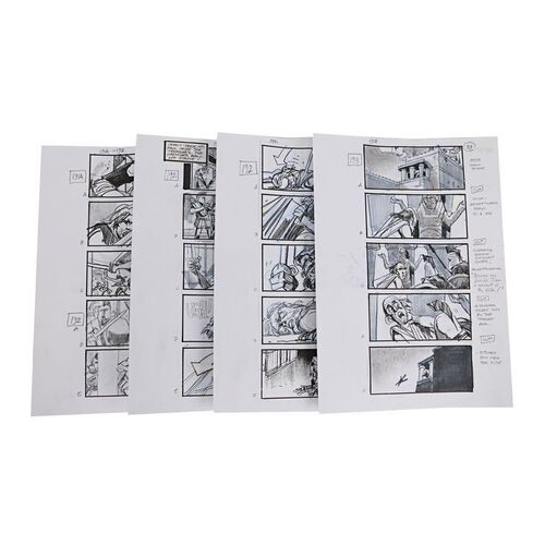 Lot #956 - Set of Four Hand-Illustrated Storyboard Sheets ### TROY (2004)