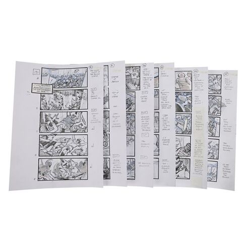 Lot #957 - Set of Six Hand-Illustrated Storyboard Sheets ### TROY (2004)