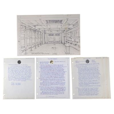 Lot #968 - Don Swanagan-Signed Printed Set Design with Warriors and Furies Fight Sequence Notes ### THE WARRIORS (1979)
