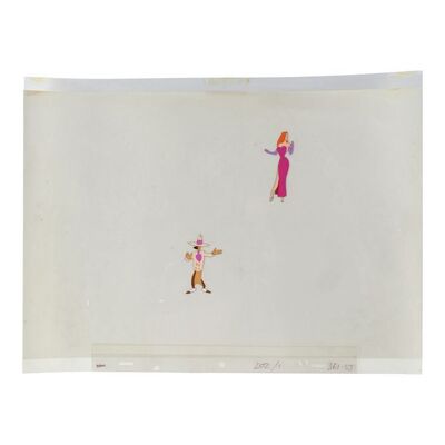 Lot #973 - Hand-Painted Jessica Rabbit (Kathleen Turner) and Smartass Weasel (David L. Lander) Animation Cel ### WHO FRAMED ROGER RABBIT (1988)