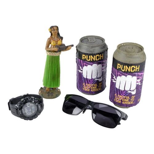 Lot #976 - The Janitor's (Nicolas Cage) Sunglasses, Watch, and Punch Drinks with Hula Girl ### WILLY'S WONDERLAND (2021)