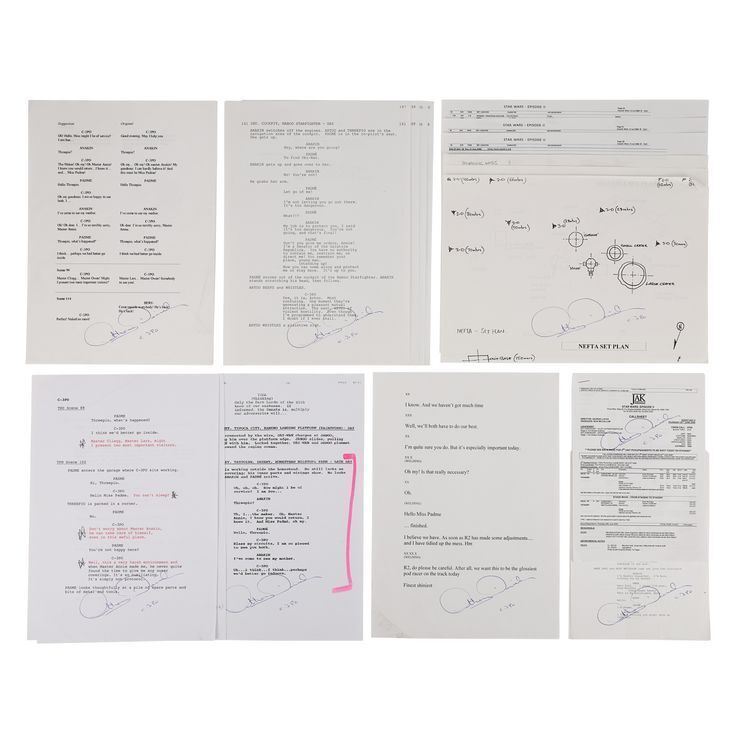 Signed Script Pages Lot # 997: STAR WARS: ATTACK OF THE CLONES (2002) - Anthony Daniels ...