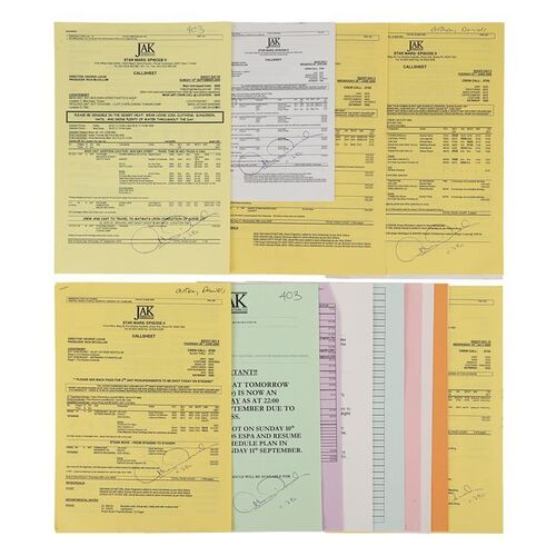Lot #998 - Anthony Daniels Collection: Autographed Call Sheets and Production Paperwork ### STAR WARS: ATTACK OF THE CLONES (2002)