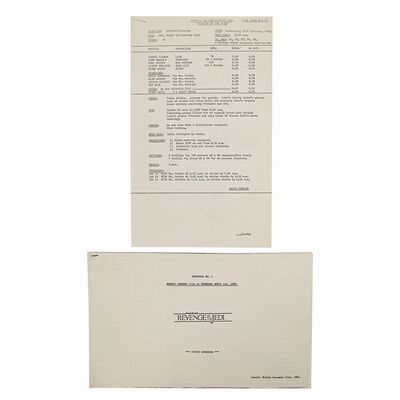 Lot #1022 - Anthony Daniels Collection: Shooting Schedule and Call Sheet ### STAR WARS: RETURN OF THE JEDI (1983)