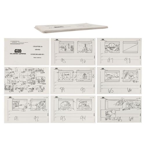 Lot #1024 - Anthony Daniels Collection: Printed Storyboards with Handwritten Notes and Annotations ### STAR WARS: CLONE WARS (2003-2005)