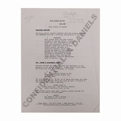 Lot #1025 - Anthony Daniels Collection: Anthony Daniels' Hand-annotated and Highlighted Script ### STAR WARS: THE CLONE WARS (2008-2020)