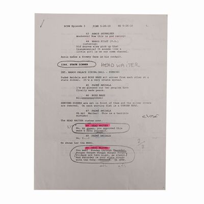 Lot #1026 - Anthony Daniels Collection: Anthony Daniels' Hand-annotated Script ### ROBOT CHICKEN (2005-PRESENT)