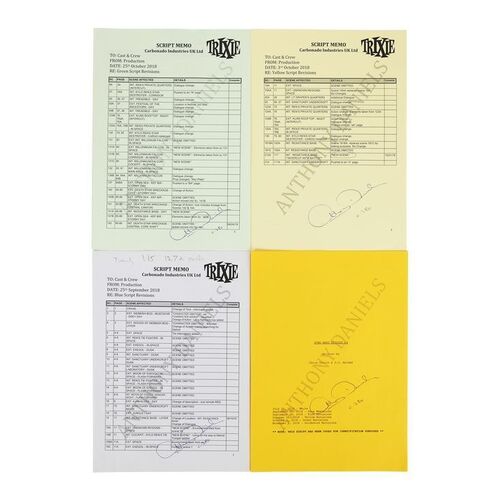 Lot #1030 - Anthony Daniels Collection: Collection of Anthony Daniels' Autographed Script Memos ### STAR WARS: THE RISE OF SKYWALKER (2019)