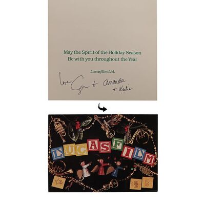 Lot #1053 - Anthony Daniels Collection: Lucasfilm Christmas Card from the Lucas Family ### LUCASFILM