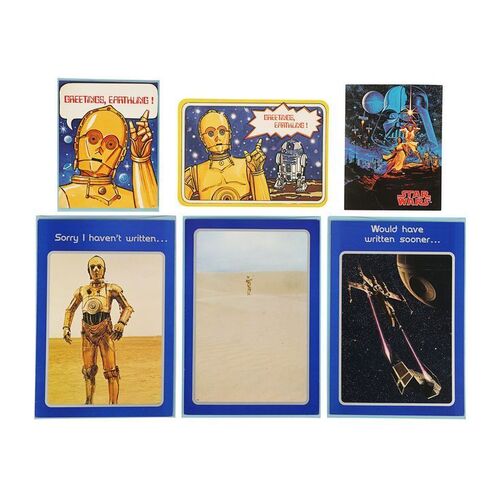 Lot #1072 - Anthony Daniels Collection: Five C-3PO Greetings Cards and Postcard ### STAR WARS: A NEW HOPE (1977)