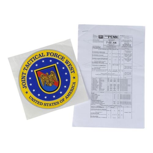 Lot #1100 - Production-Made Joint Tactical Force West Sticker and Call Sheet ### 1600 PENN (T.V. SERIES, 2012 - 2013)