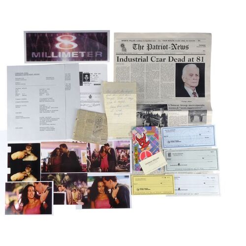 Lot #1105 - Tom Welles' (Nicholas Cage) Accessories and Mary Ann Mathews' (Jenny Powell) Accessories with Various Props and Parking Placard ### 8MM (1999)