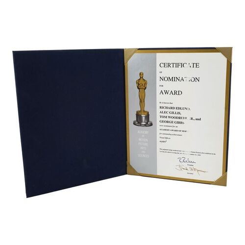Lot #1115 - George Gibbs' Oscar Award Nomination Certificate ### ALIEN3 (1992)
