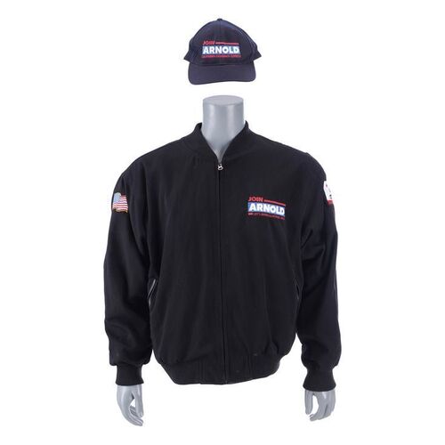 Lot #1132 - "Join Arnold" Gubernatorial Campaign Jacket and Hat ### ARNOLD SCHWARZENEGGER
