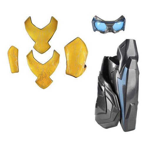 Lot #1166 - Black Lightning's (Cress Williams) Light-Up Leg Armor and Glasses with Lightning's (China Anne McClain) Armor Pieces ### BLACK LIGHTNING (2017 - 2021, T.V. SERIES)